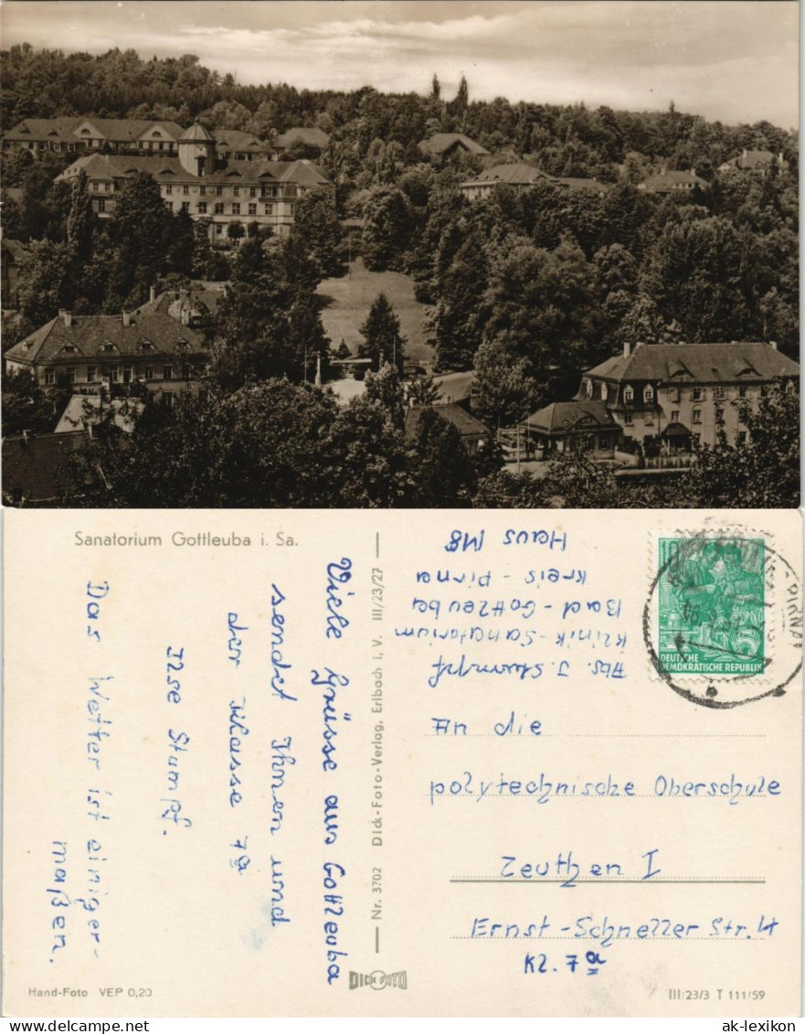Bad Gottleuba-Berggießhübel Sanatorium DDR Panorama Ansicht 1961/1959 - Bad Gottleuba-Berggiesshuebel