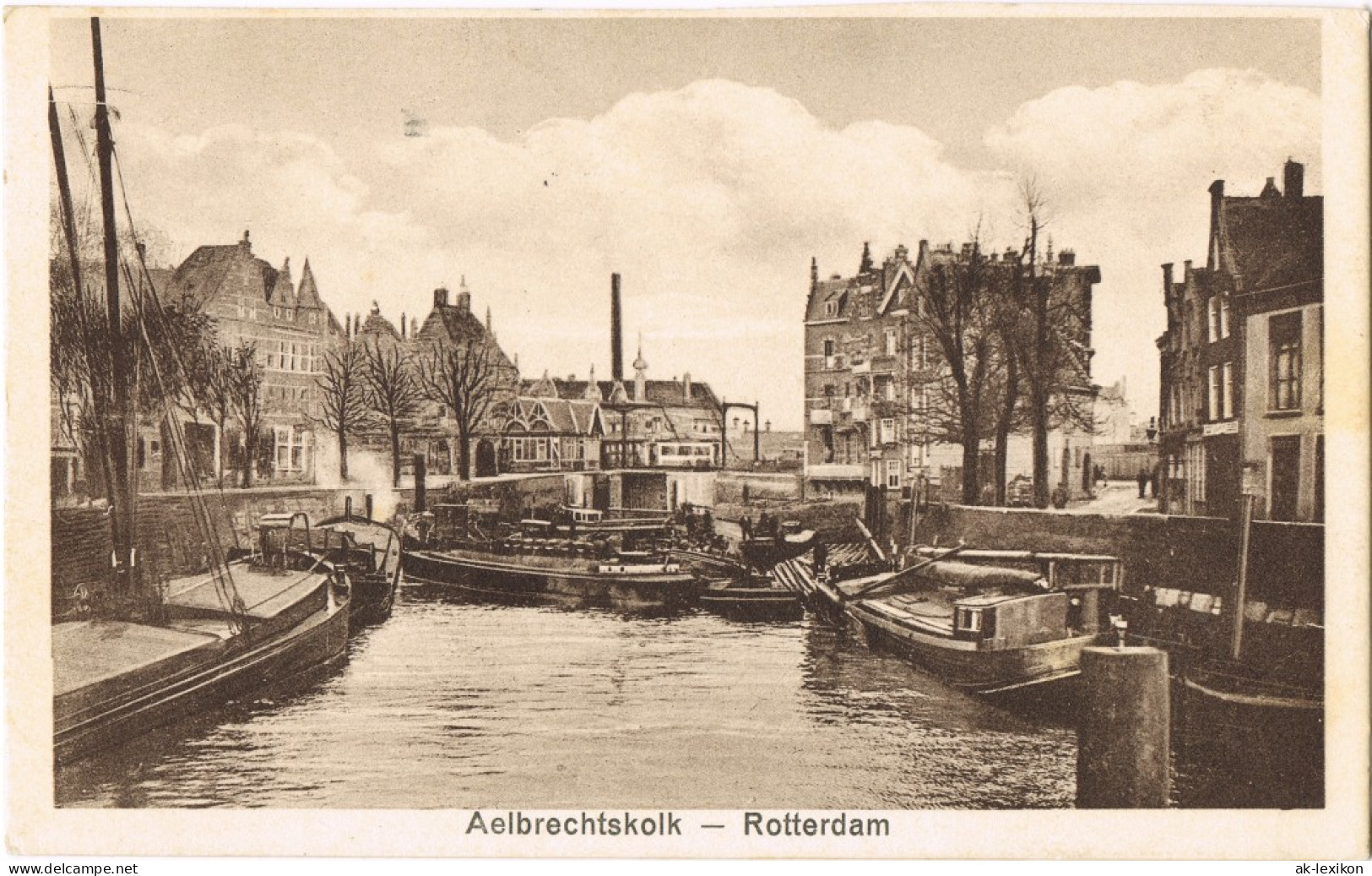 Postkaart Rotterdam Rotterdam Aelbrechtskolk - Schiffe 1928 - Rotterdam