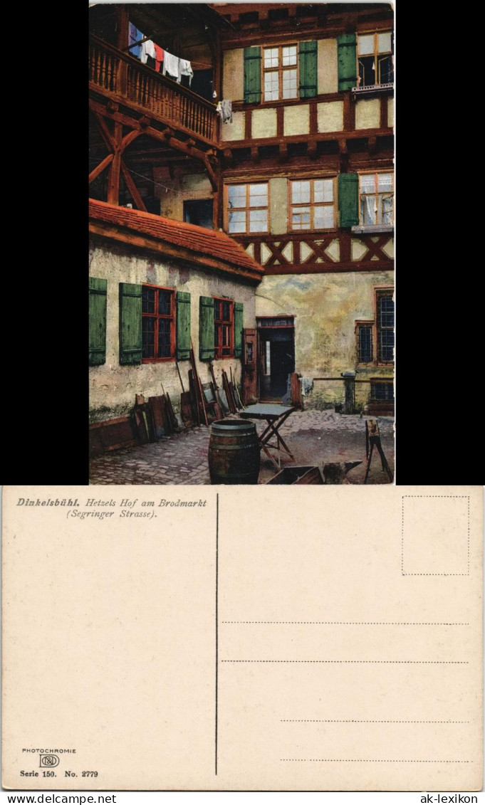 Ansichtskarte Dinkelsbühl Hetzels Hof Am Brodmarkt (Segringer Strasse) 1910 - Dinkelsbuehl