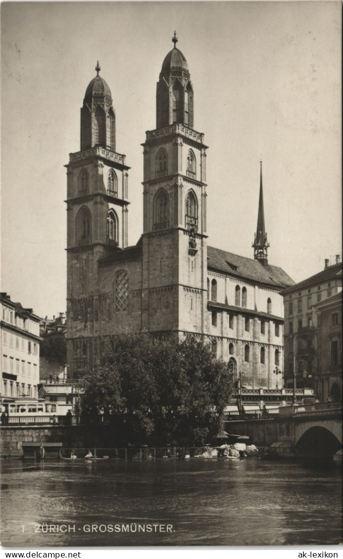 Ansichtskarte Zürich Partie Am Münster Grossmünster 1925 - Otros & Sin Clasificación