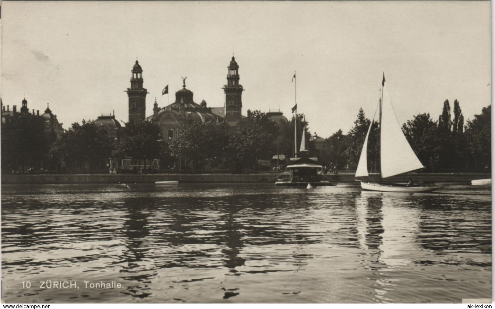 Ansichtskarte Zürich Partie An Der Tonhalle Echtfoto-AK 1925 - Otros & Sin Clasificación