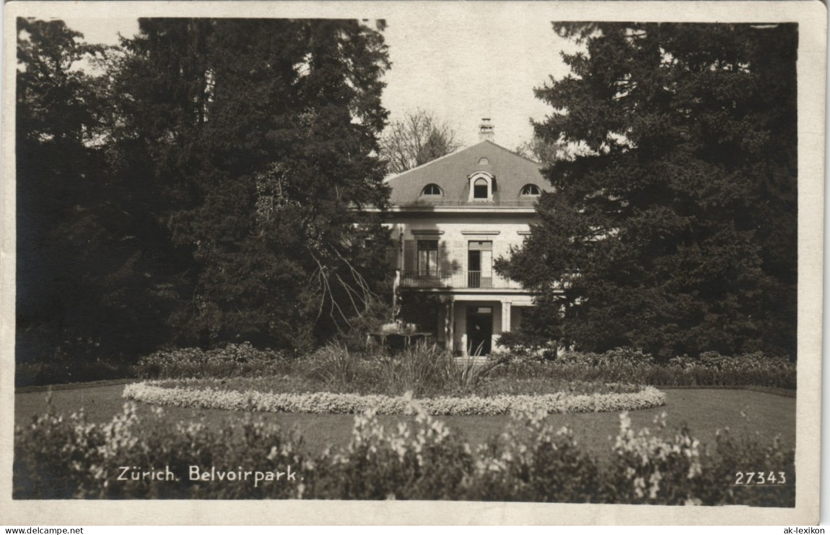 Ansichtskarte Zürich Belvoirpark Belvoir Park Mit Haus/Villa 1930 - Otros & Sin Clasificación