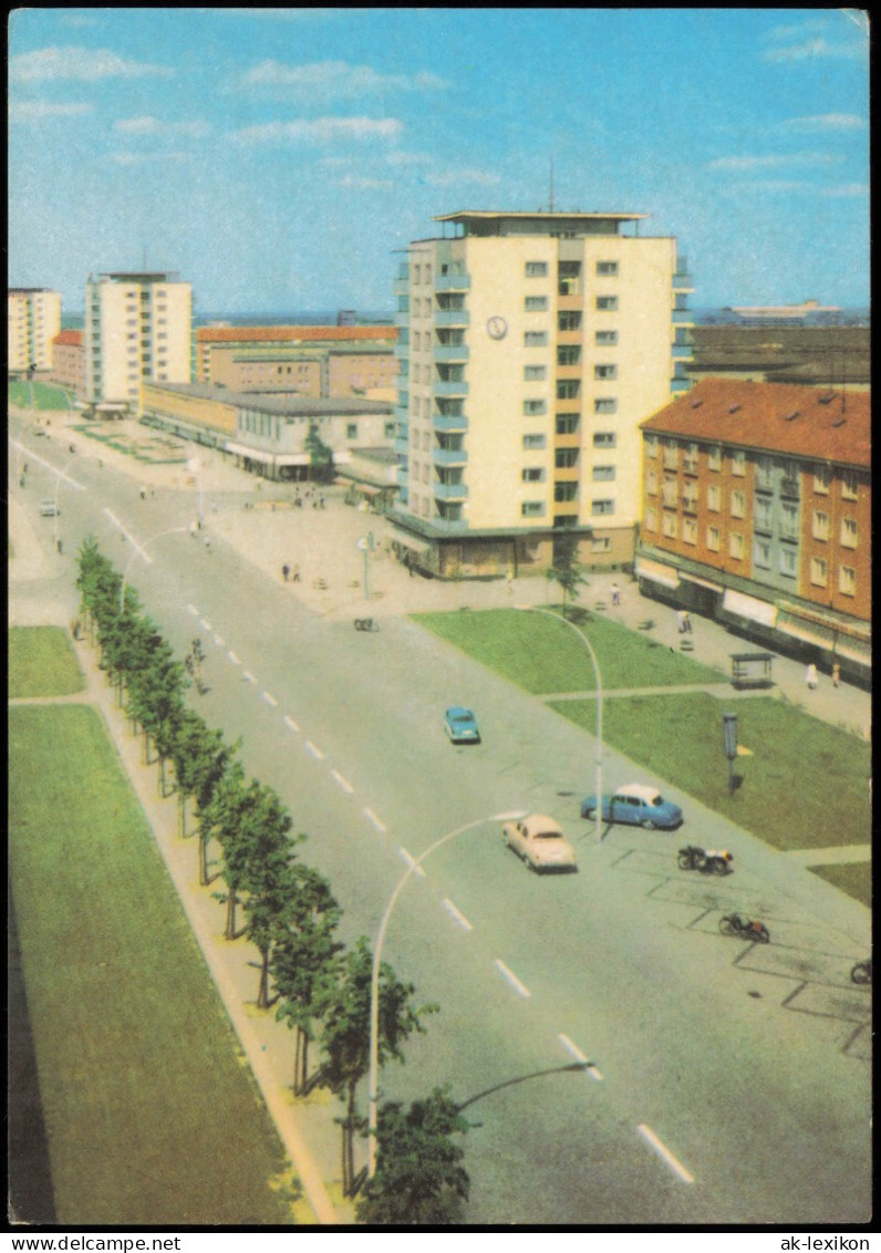 Eisenhüttenstadt Leninallee Aus Der Vogelschau-Perspektive, DDR AK 1965/1964 - Eisenhüttenstadt