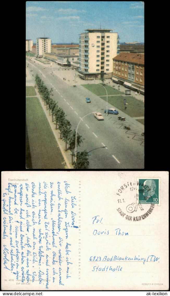 Eisenhüttenstadt Leninallee Straßen Partie Zur DDR-Zeit 1965/1964 - Eisenhuettenstadt