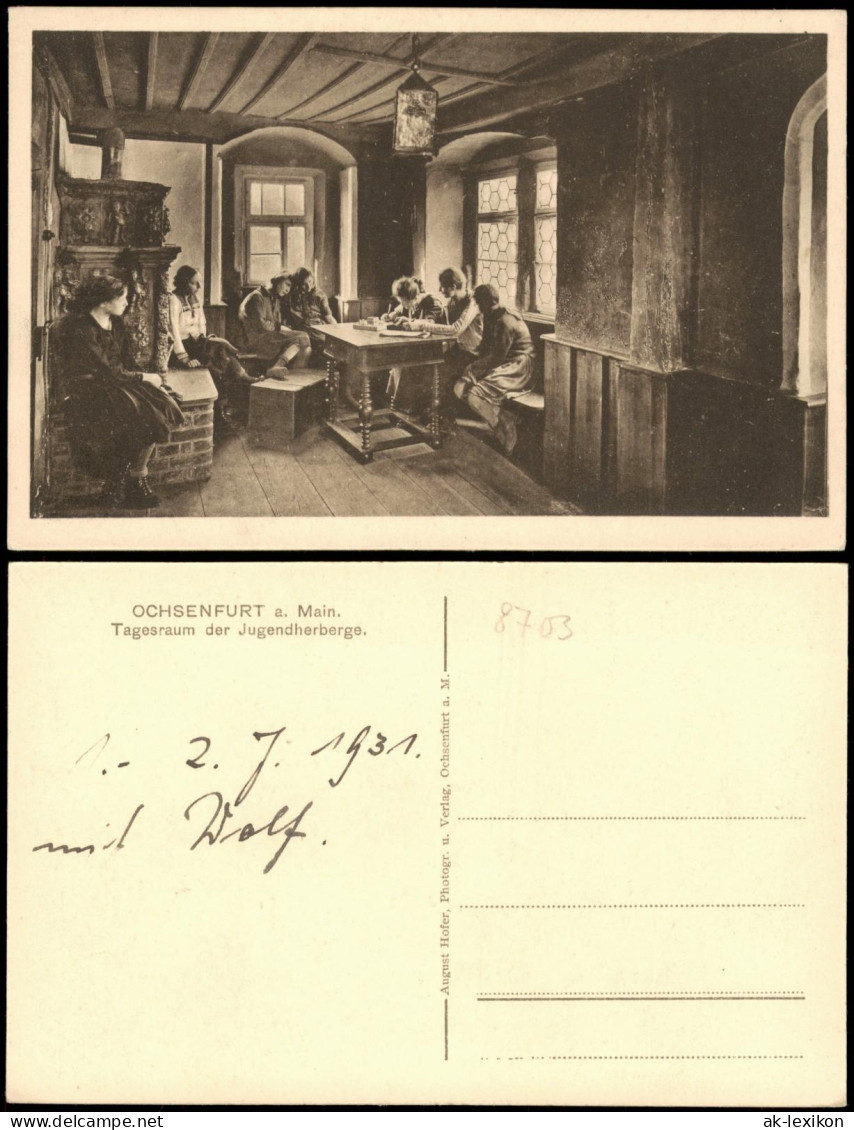 Ansichtskarte Ochsenfurt Tagesraum Der Jugendherberge. 1931 - Ochsenfurt