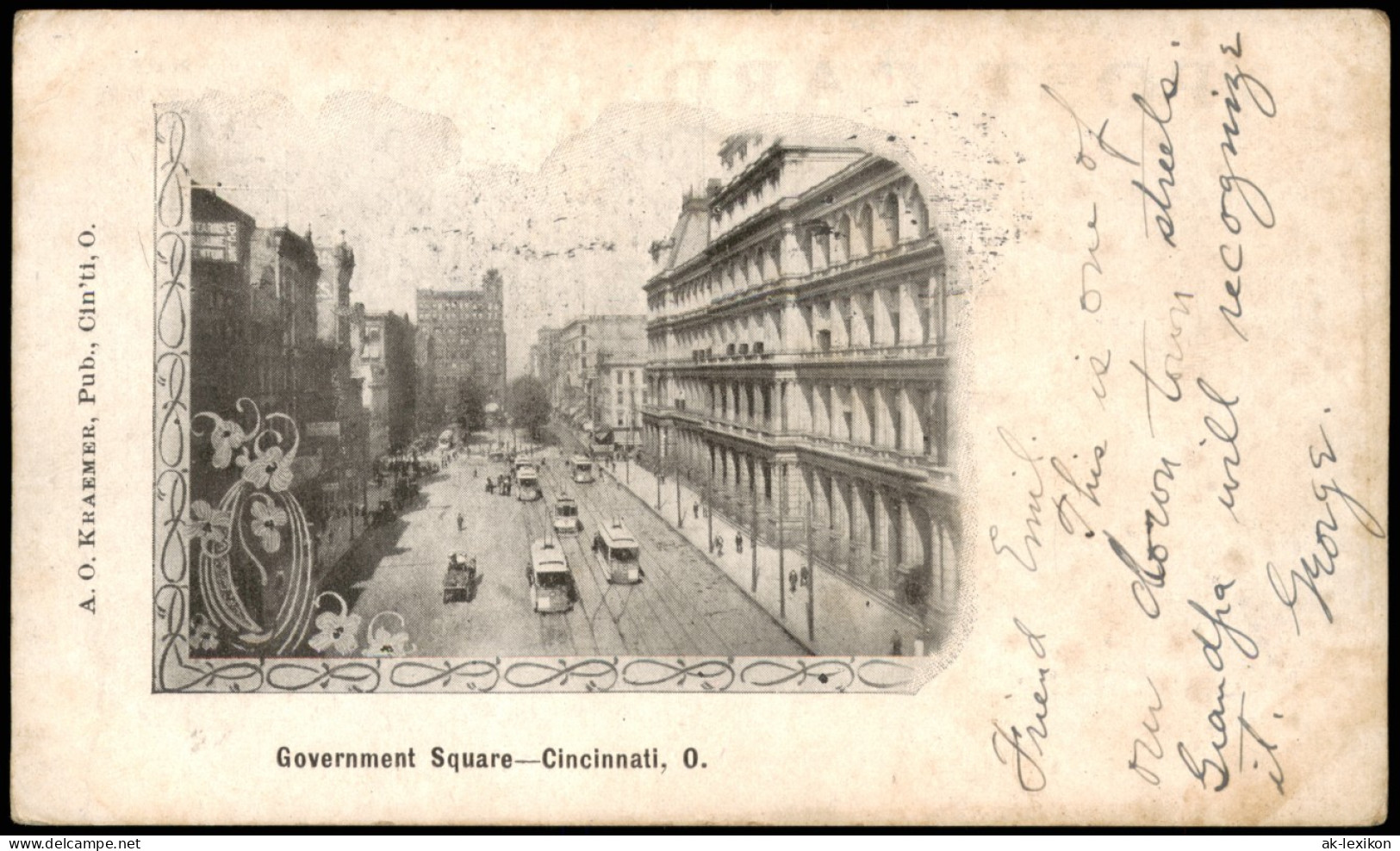 Postcard Cincinnati (Ohio) Government Square 1903 - Other & Unclassified