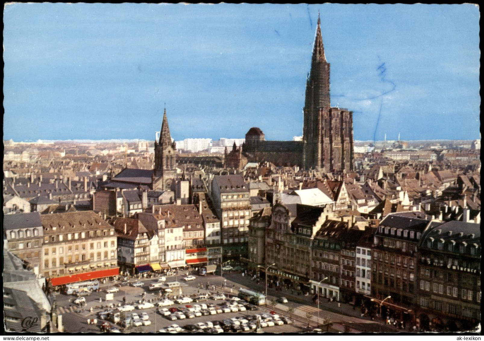 Straßburg Strasbourg Stadt Panorama Place Kleber Und Kathedrale 1966 - Strasbourg