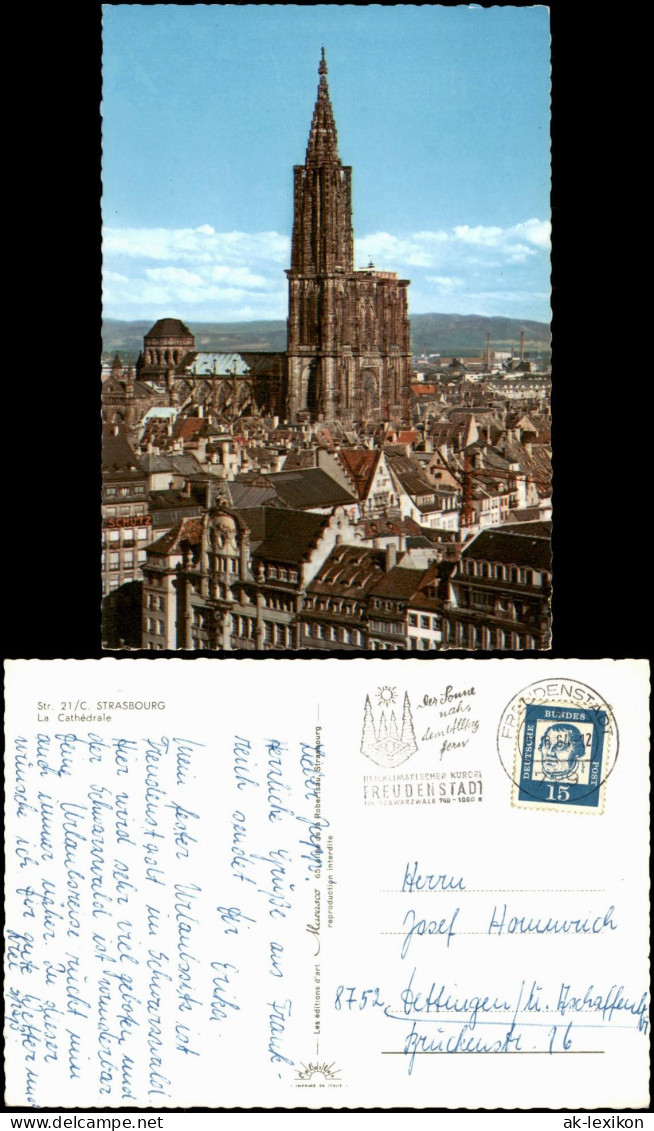 Straßburg Strasbourg Kathedrale Le Cathédrale Stadt Panorama 1964 - Strasbourg