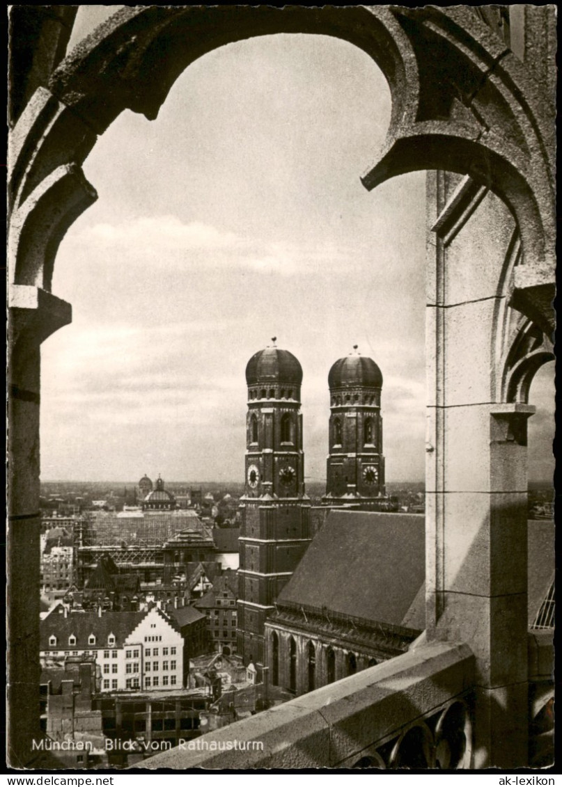 Ansichtskarte München Frauenkirche Vom Rathausturm Aus 1954 - München