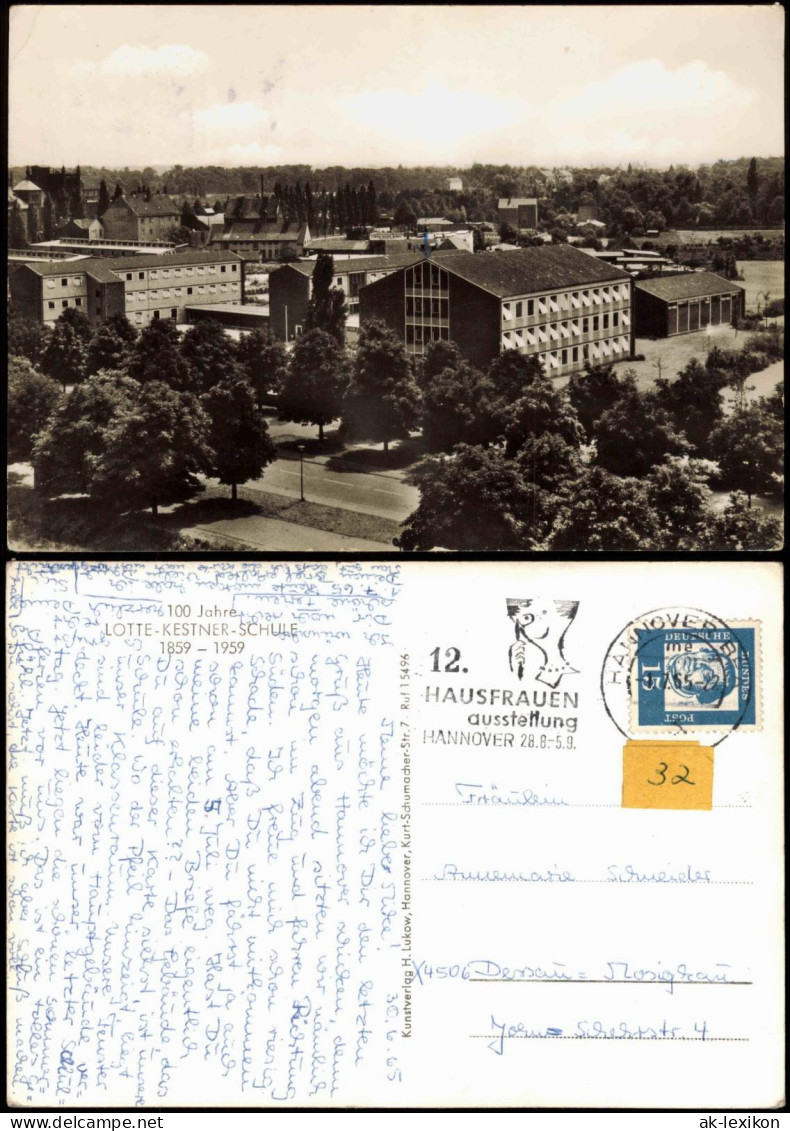 Hannover Sonder-Karte 100 Jahre Lotte-Kestner-Schule (1859-1959) 1965 - Hannover