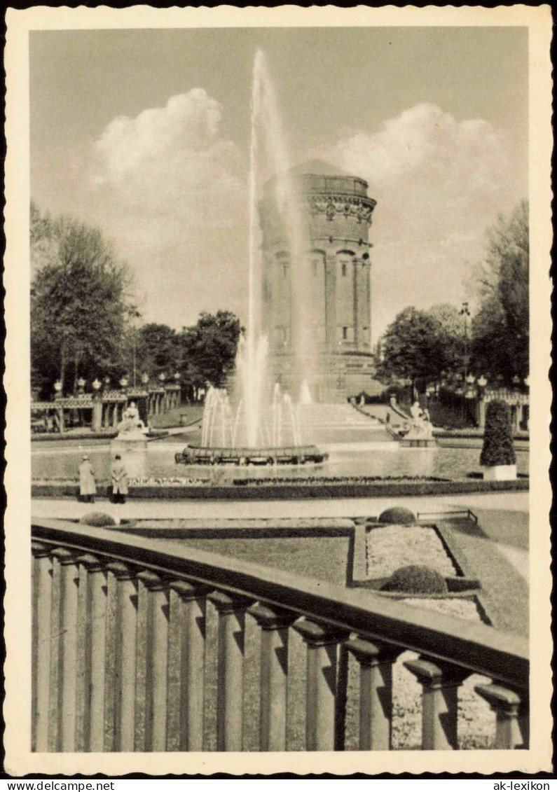 Ansichtskarte Mannheim Wasserturm Am Friedrichsplatz 1959 - Mannheim