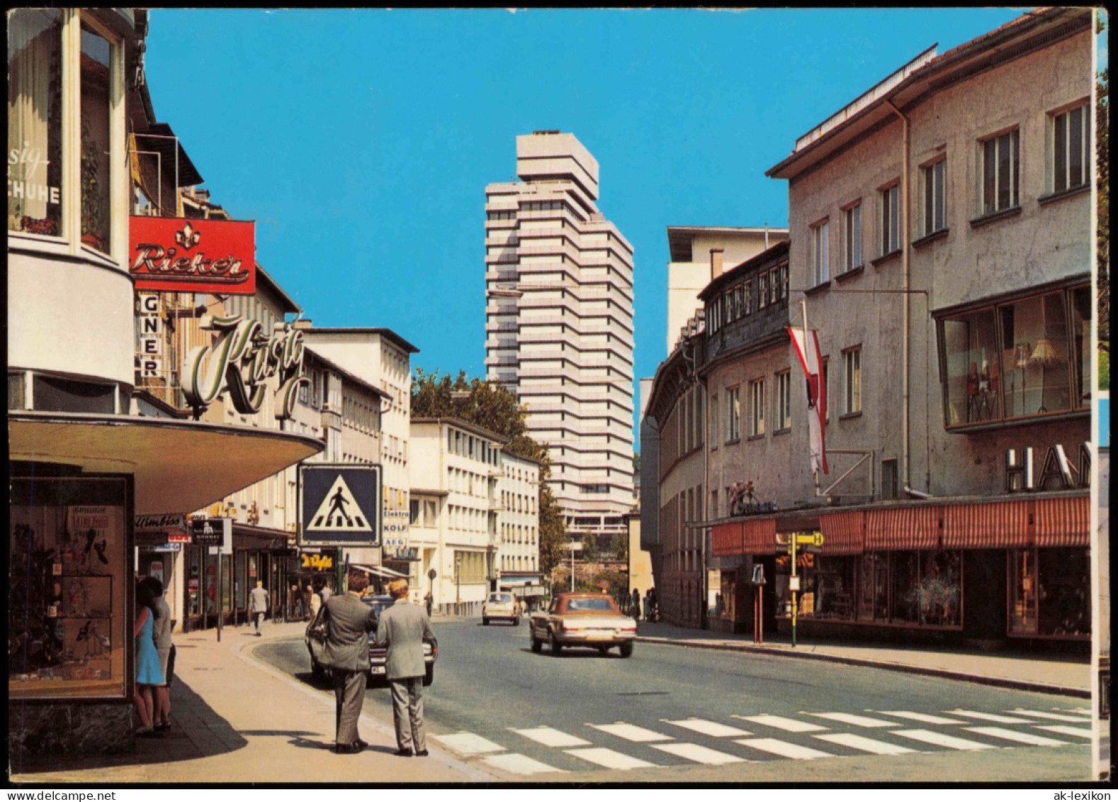 Kaiserslautern Stadtzentrum Mit Rathaus, Geschäfte, Personen Autos 1970 - Kaiserslautern