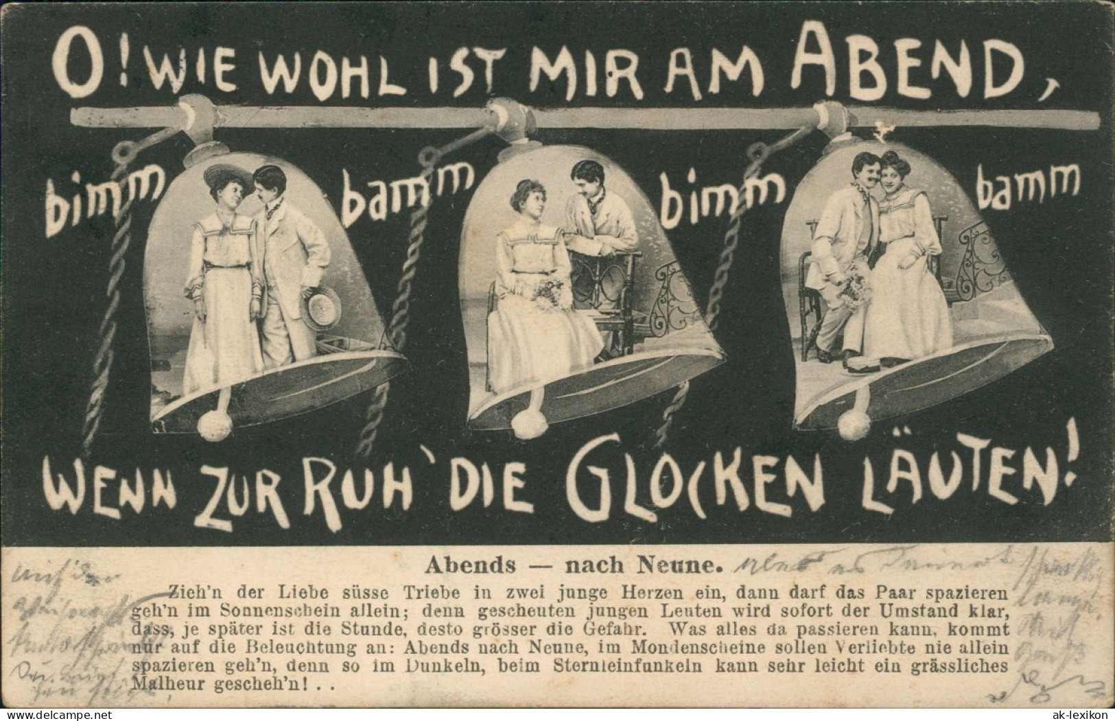 Ansichtskarte  Liebe Liebespaare Love WENN ZUR RUH DIE GLOCKEN LÄUTEN! 1914 - Couples