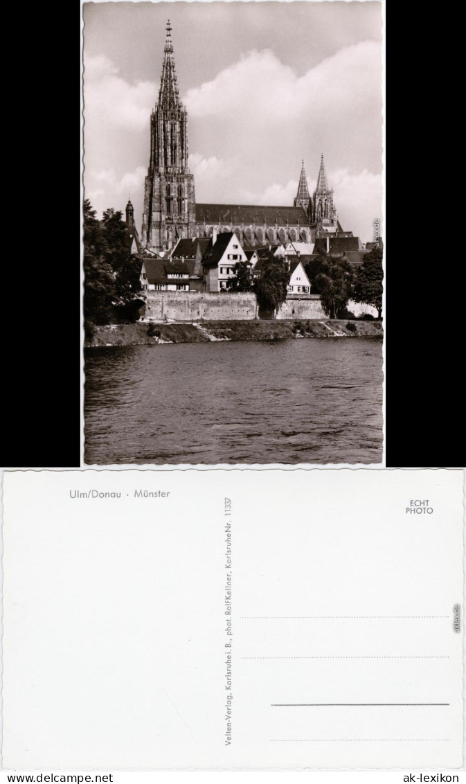 Ulm A. D. Donau Ulmer Münster Foto Ansichtskarte 1959 - Ulm