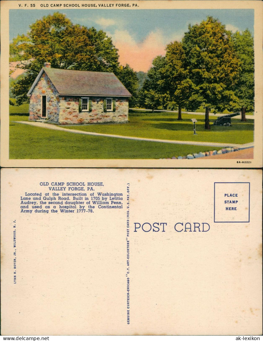 .USA United States Of America OLD CAMP SCHOOL HOUSE, VALLEY FORGE, PA. USA 1930 - Other & Unclassified