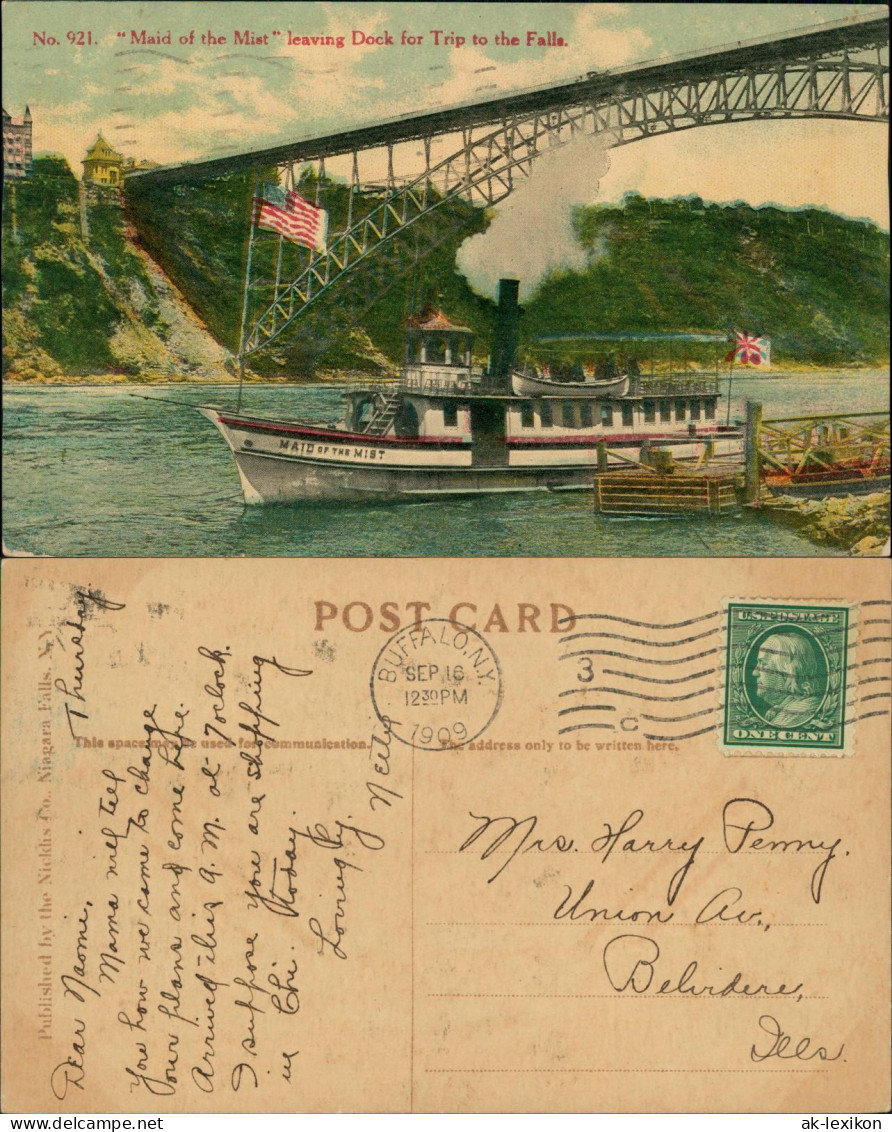 Niagara Falls  Niagarafälle Niagara Falls  Leaving Dock  Trip To The Fall 1909 - Sonstige & Ohne Zuordnung