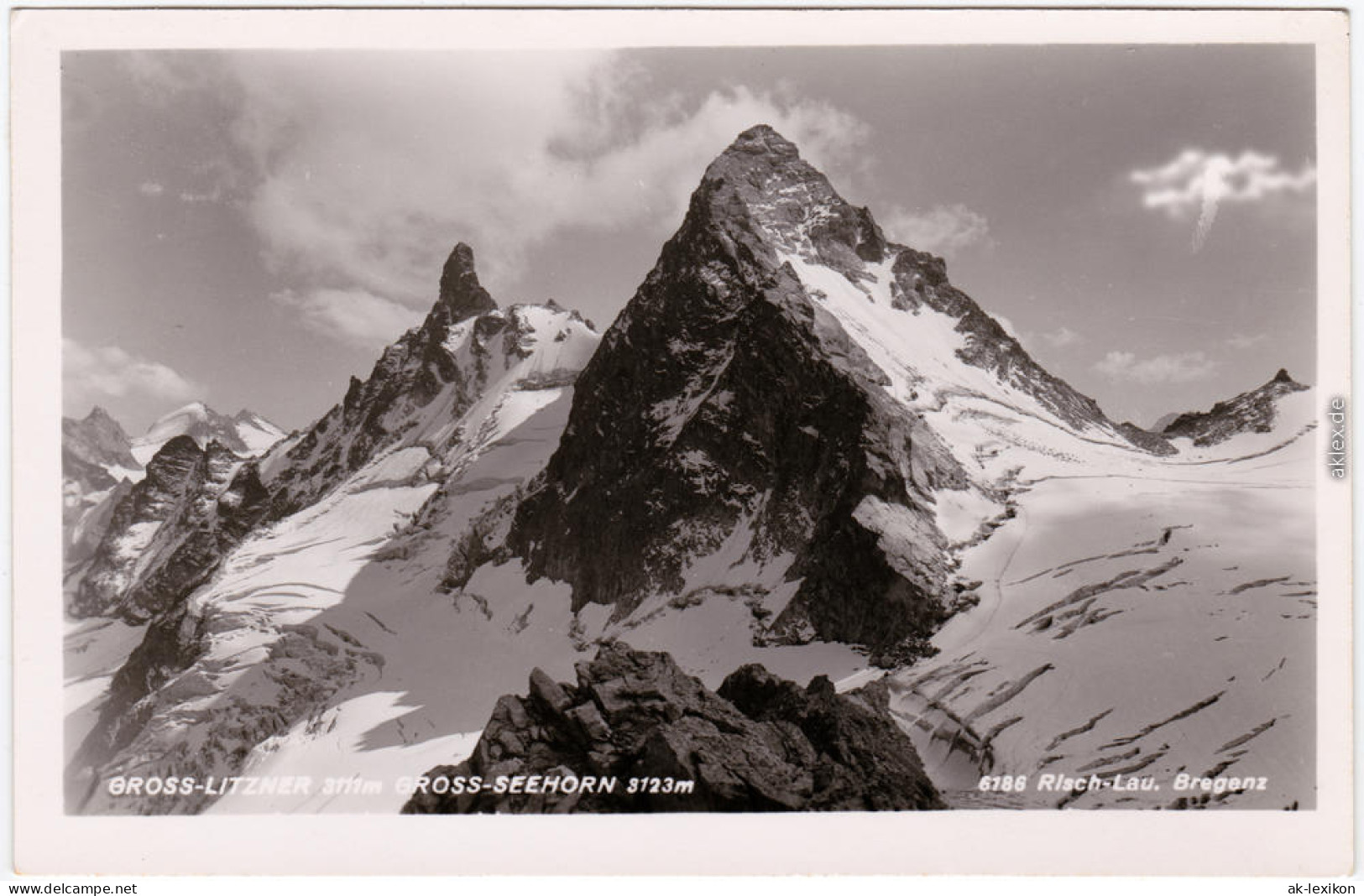 Gaschurn Groß-Litzner Groß-Seehorn Foto Ansichtskarte Vorarlbergl 1934 - Autres & Non Classés