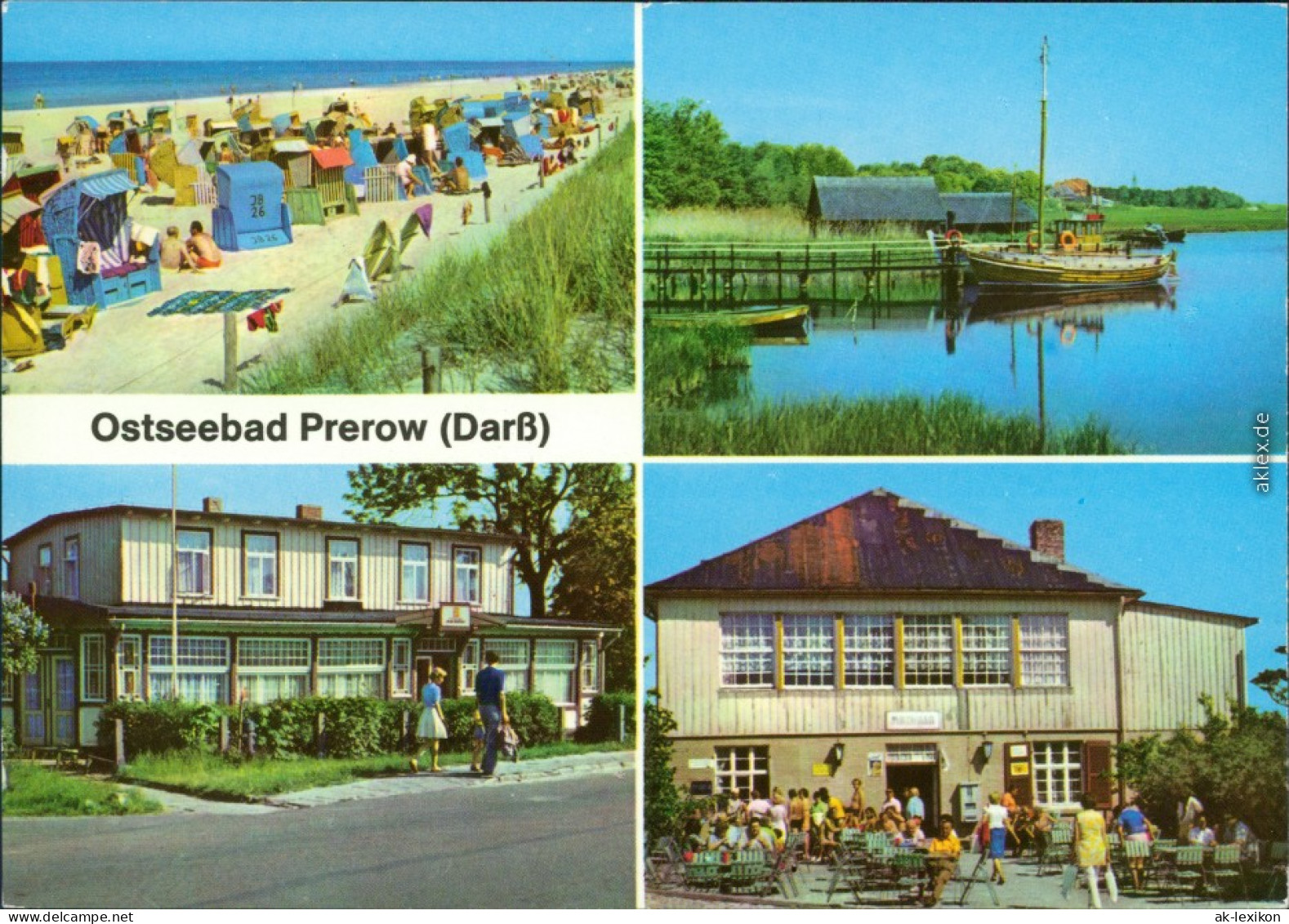 Prerow   Hafen  FDGB-Erholungsheim "Am Hafen", Milchbar Am Dünenhaus 1978 - Seebad Prerow