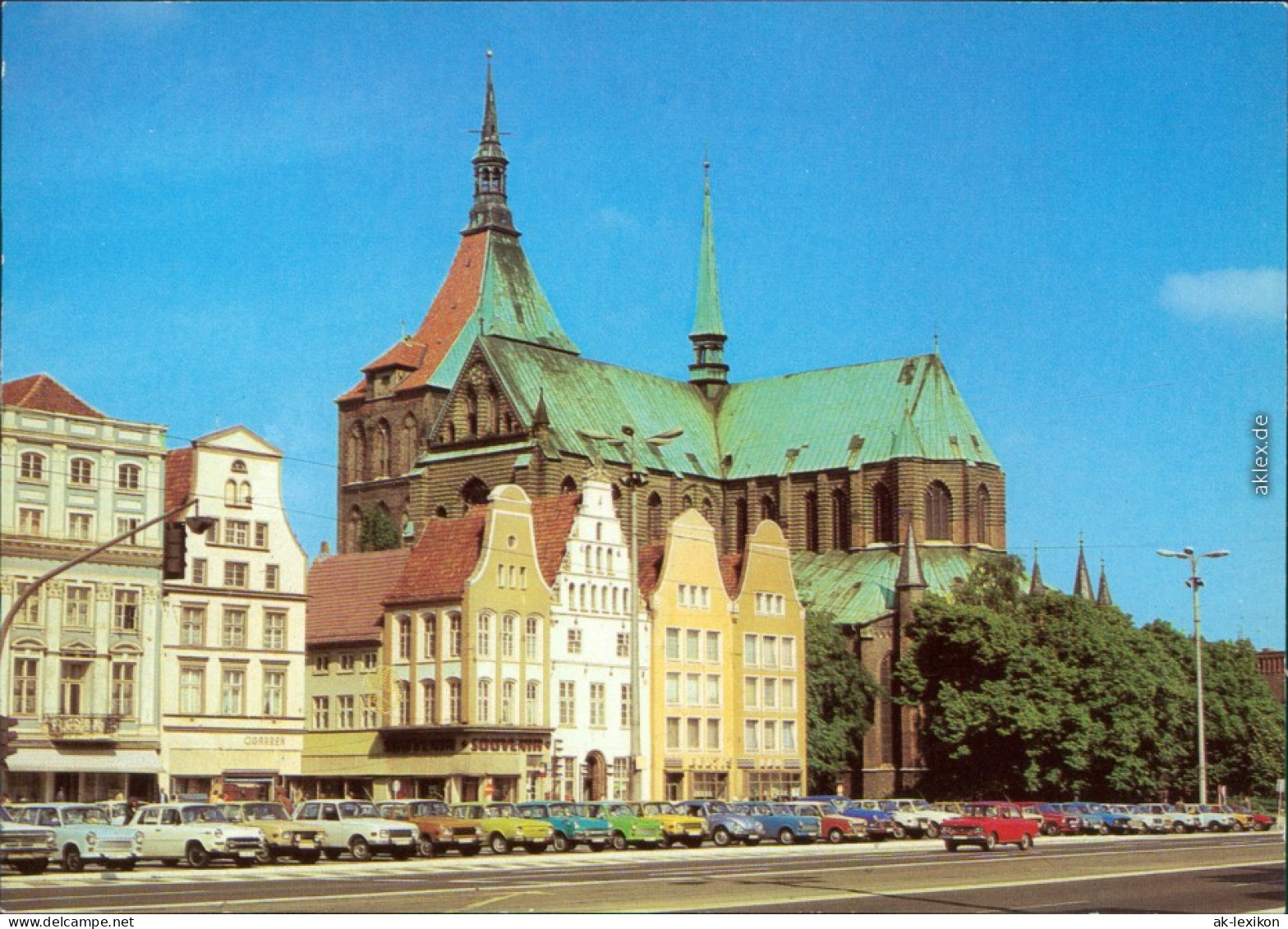 Ansichtskarte Rostock Neuer Markt - Marktplatz - Ernst-Thälmann-Platz 1981 - Rostock