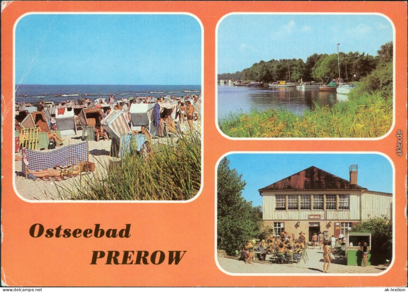 Ansichtskarte Prerow Am Strand, Seglerhafen, HO-Milchbar Am Dünenhaus 1981 - Seebad Prerow