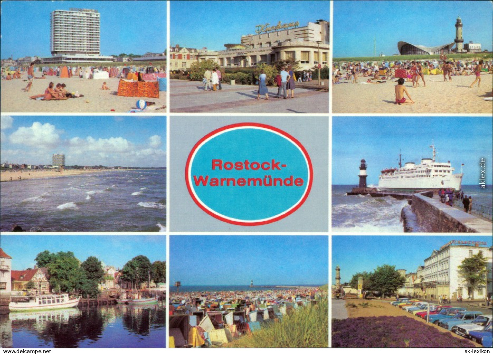 Warnemünde Rostock Hotel "Neptun", Kurhaus, Am Strand, Strand, Strandhotel 1981 - Rostock