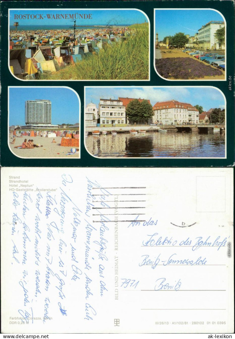 Warnemünde Rostock Strand,   Hotel "Neptun", HO-Gaststätte "Broilerstube" 1981 - Rostock