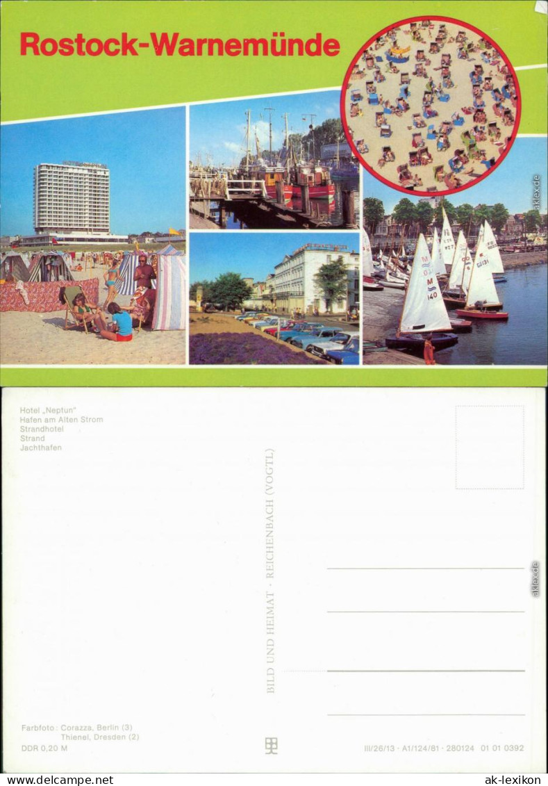 Warnemünde Rostock Hotel "Neptun", Hafen Am Alten Strom,   Jachthafen 1981 - Rostock