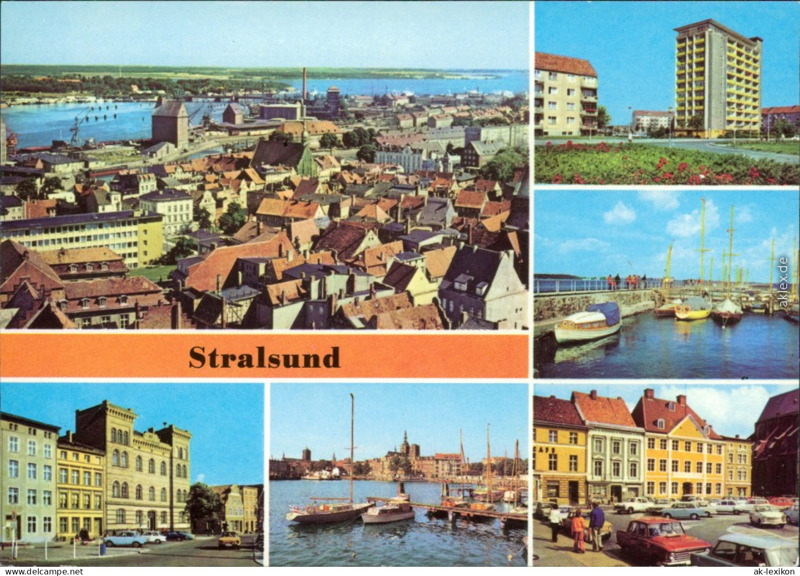 Stralsund Teilansicht, Leninplatz, Blick Zum Hafen, Heinrich-Heine-Ring,  1979 - Stralsund