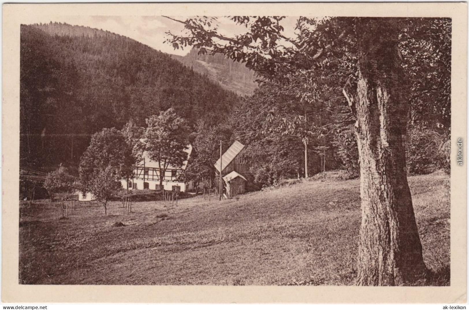 Zöblitz Jugendherberge "Hüttstadtmühle" Erzgebirge Ansichtskarte 1928 - Zoeblitz