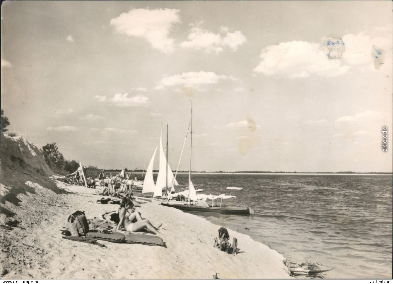 Ansichtskarte Spremberg Grodk Strandpartie - Strandleben, Segelboote 1970  - Spremberg