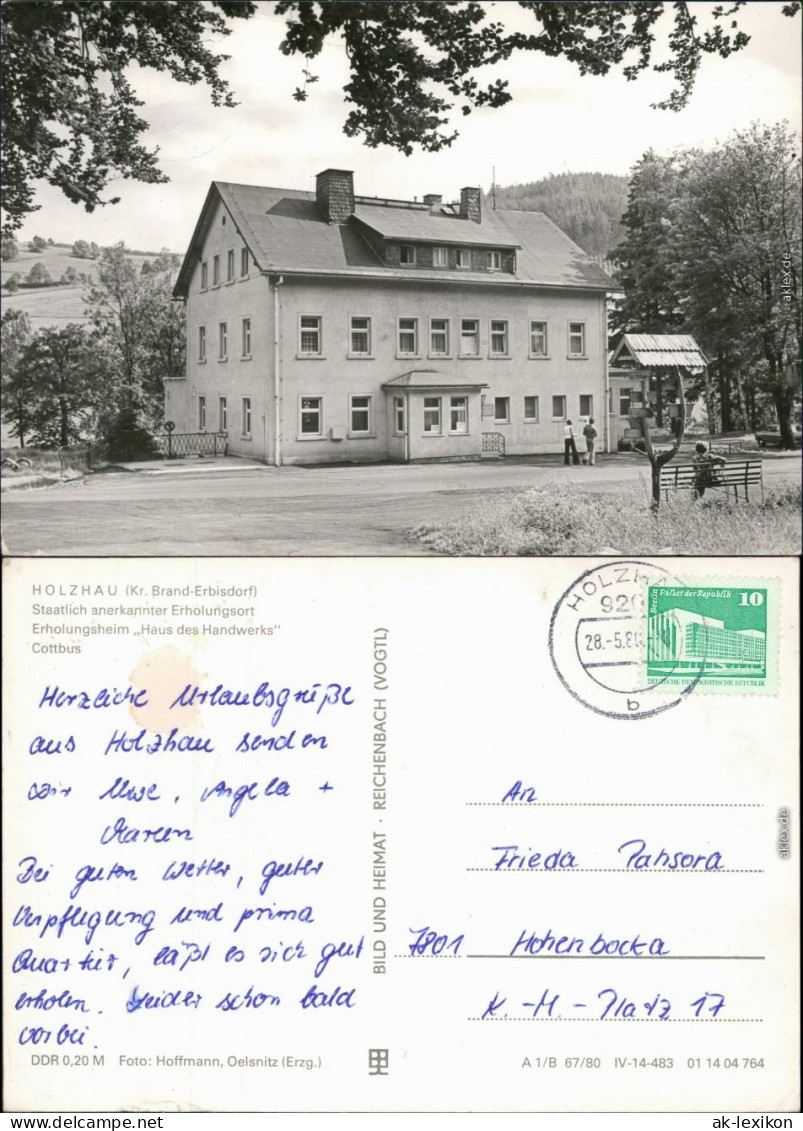 Ansichtskarte Rechenberg-Bienenmühle Ferienheim-Haus Des Handwerks 1977 - Holzhau