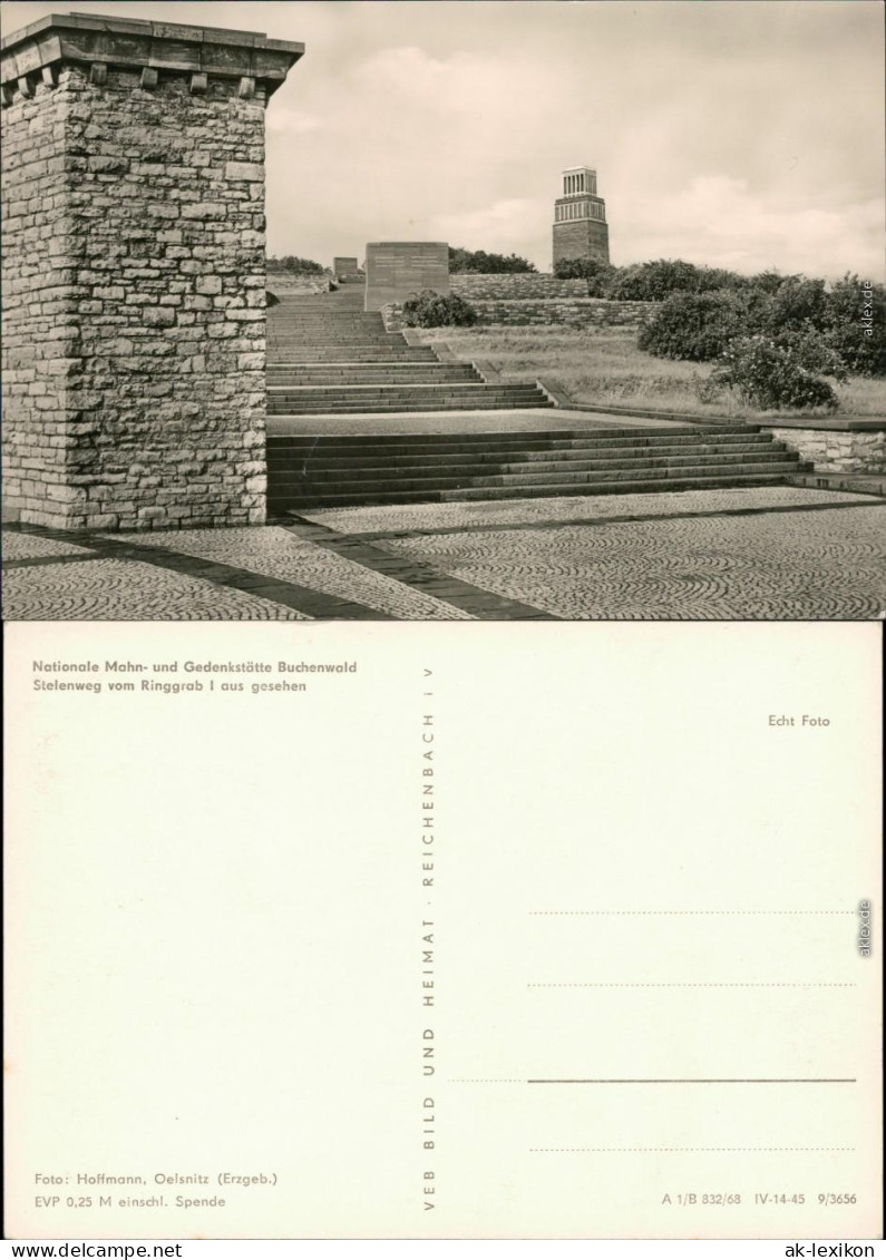 Weimar Konzentrationslager KZ Buchenwald Gedenkstätte Stelenweg 1968  - Weimar
