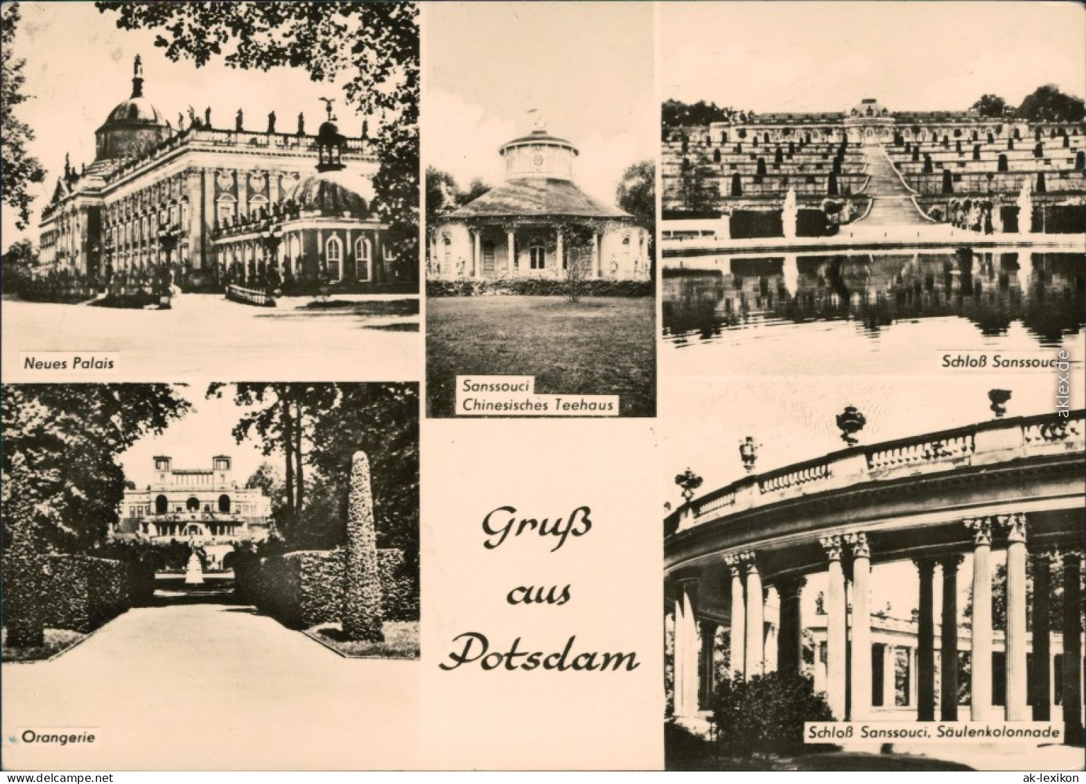 Potsdam Neues Palais, Gartenpavillon: Chinesisches Teehaus, Schloss  1962 - Potsdam