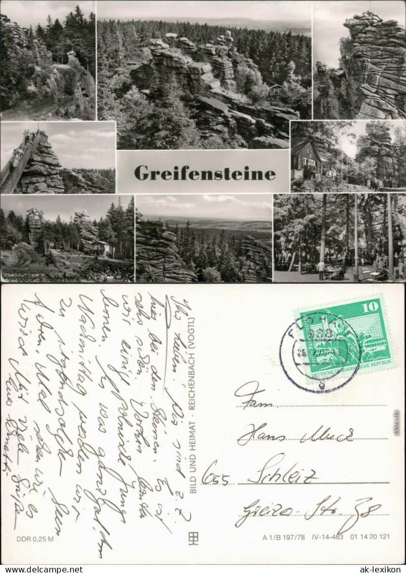 Ansichtskarte Ehrenfriedersdorf Greifensteine 1978 - Ehrenfriedersdorf