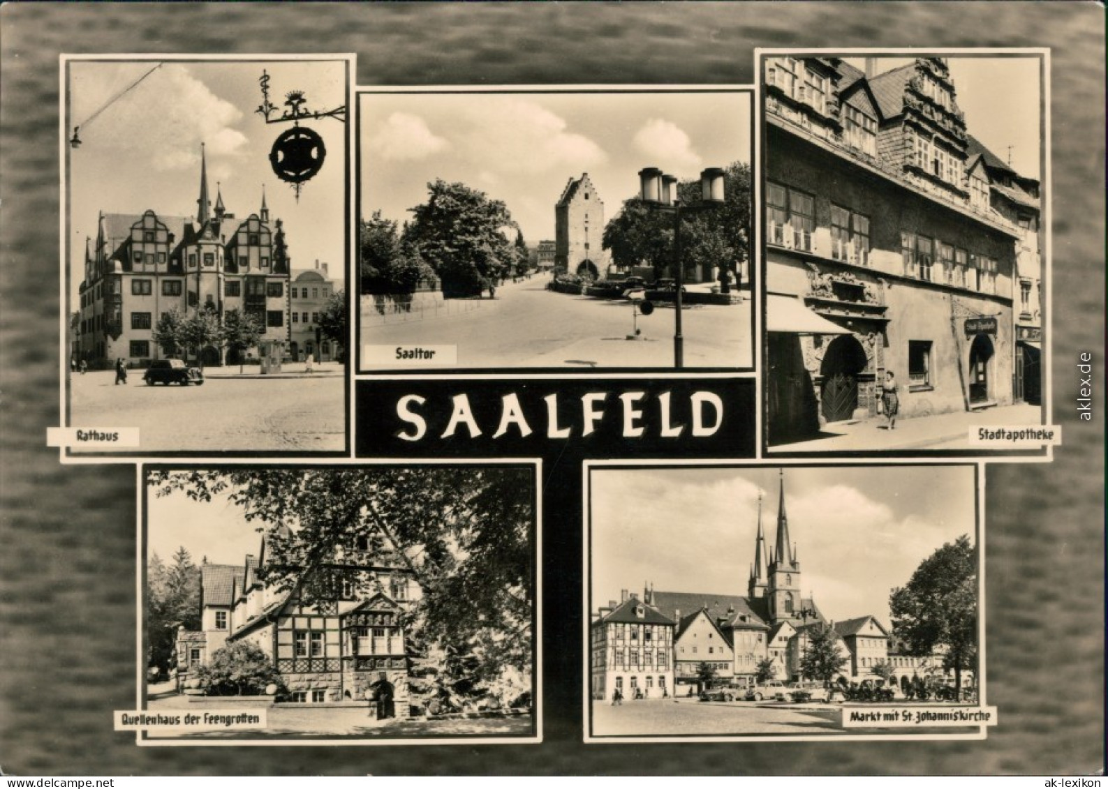 Saalfeld (Saale) Saaltor, Stadtrapotheke, Quellenhaus Der Feengrotten,  1964 - Saalfeld