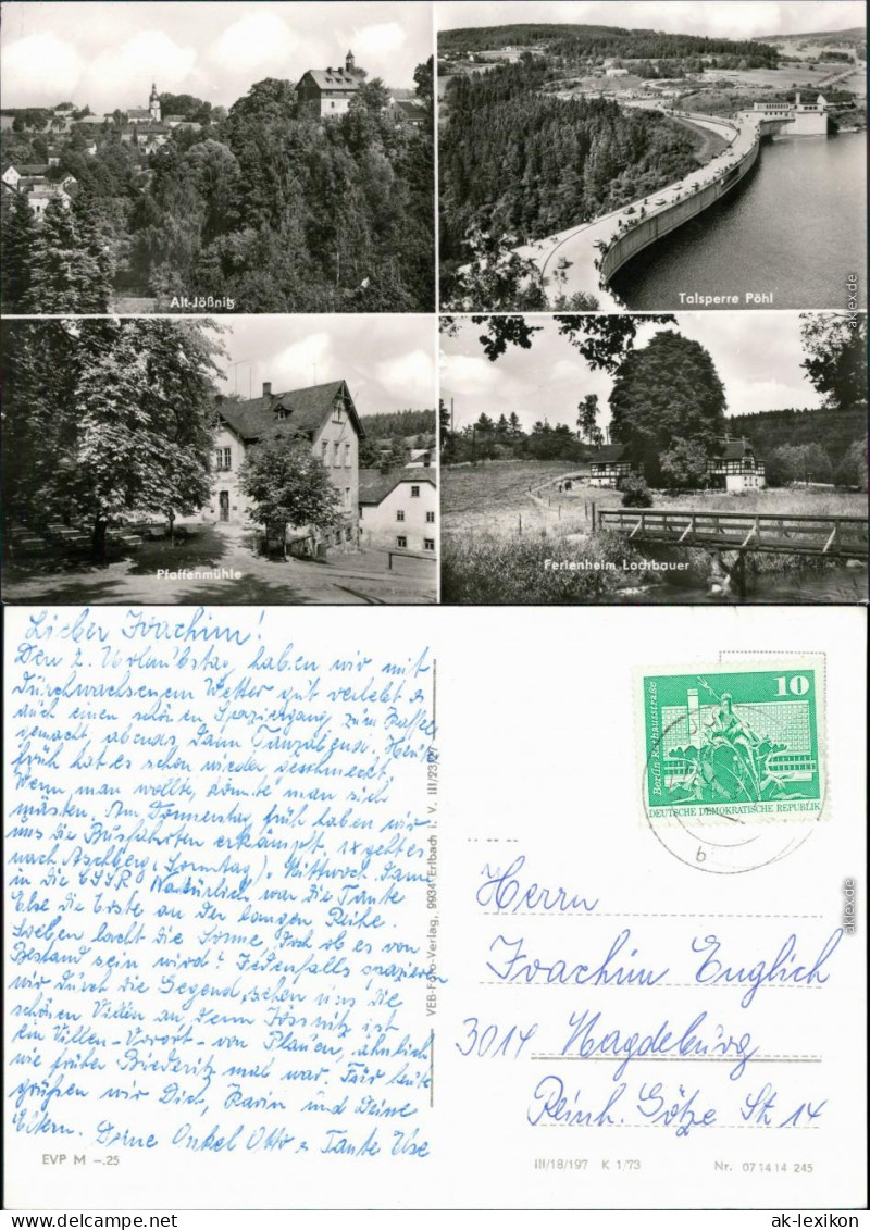 Pöhl Alt-Jößnitz, Talsperre-Pöhl, Pfaffenmühle, Ferienheim Lochbauer 1973 - Plauen