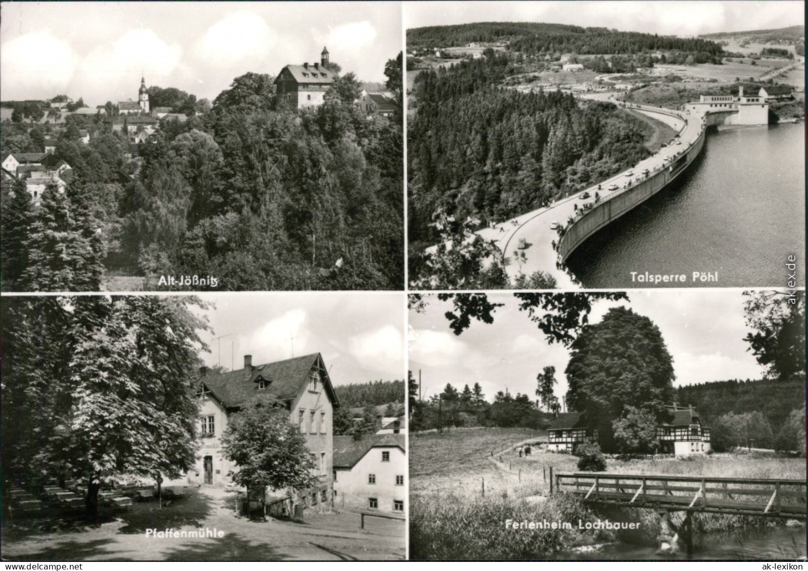Pöhl Alt-Jößnitz, Talsperre-Pöhl, Pfaffenmühle, Ferienheim Lochbauer 1973 - Plauen