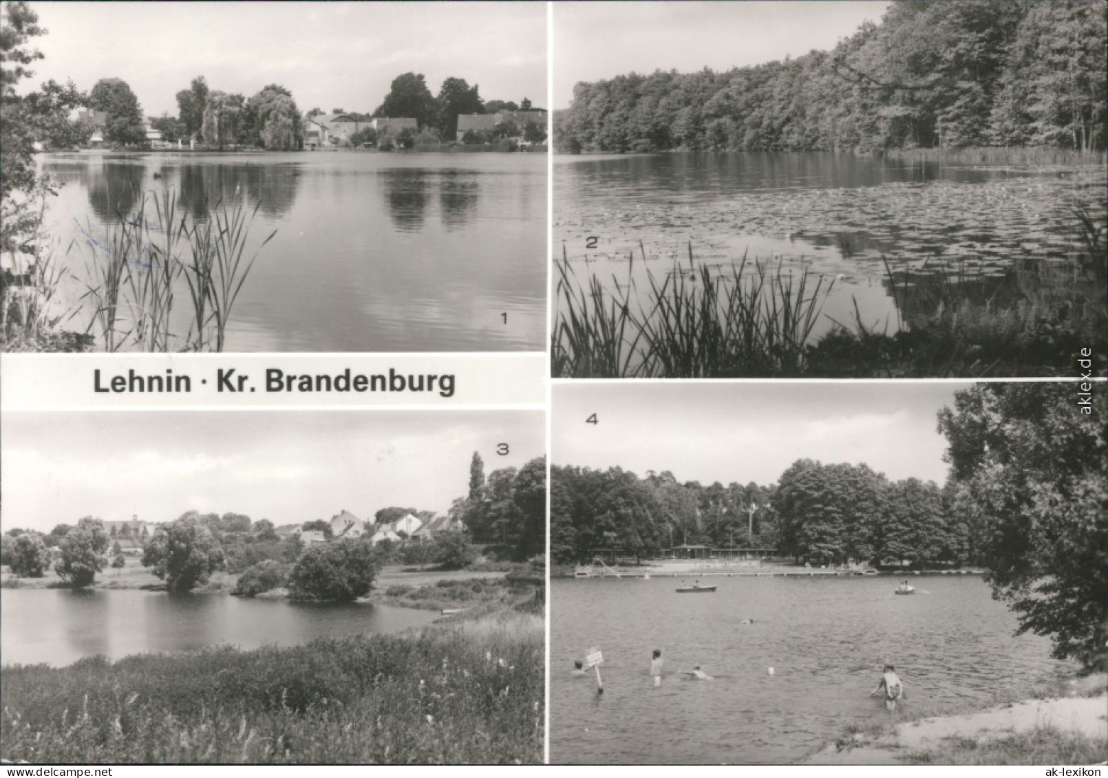 Lehnin-Kloster Lehnin Mühlenteich, Schamp-See, Teilansicht, Klostersee 1984 - Lehnin