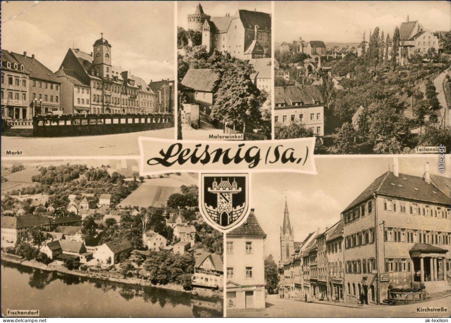 Fischendorf Leisnig Marktplatz, Malerwinkel  Fischendorf, Kirchstraße 1965 - Leisnig