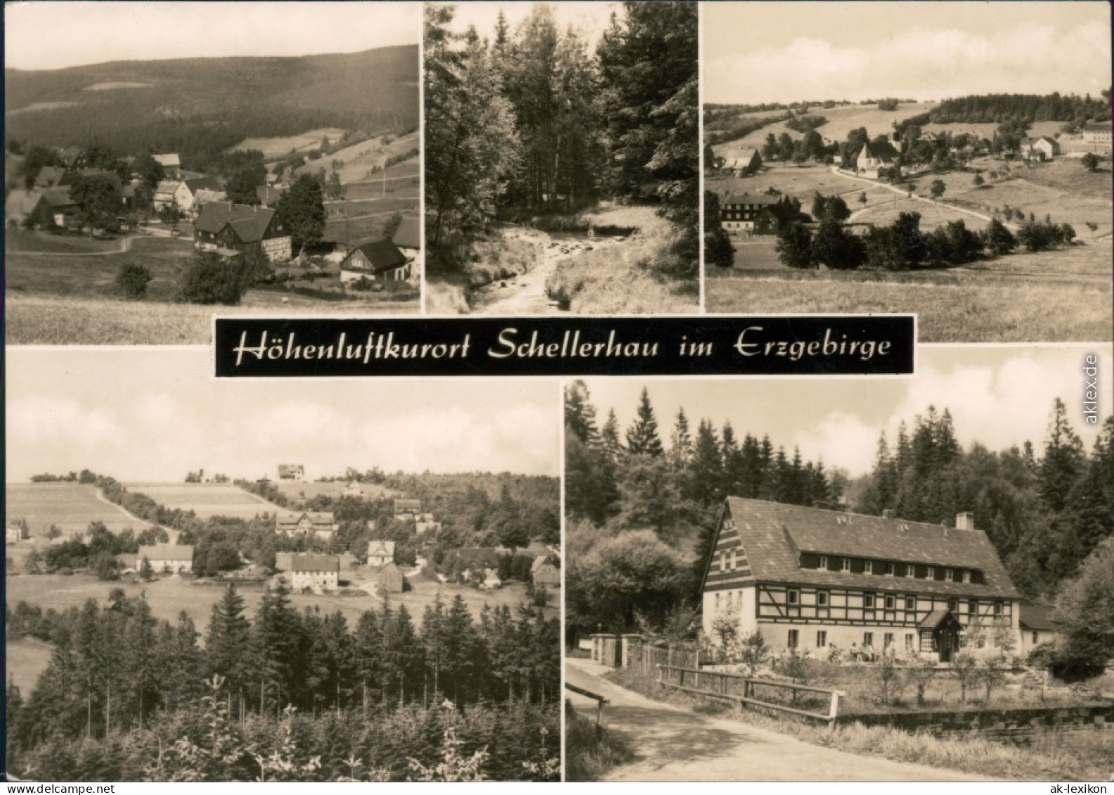 Schellerhau Altenberg (Erzgebirge)   Landschaft, Häuseransicht 1969 - Schellerhau