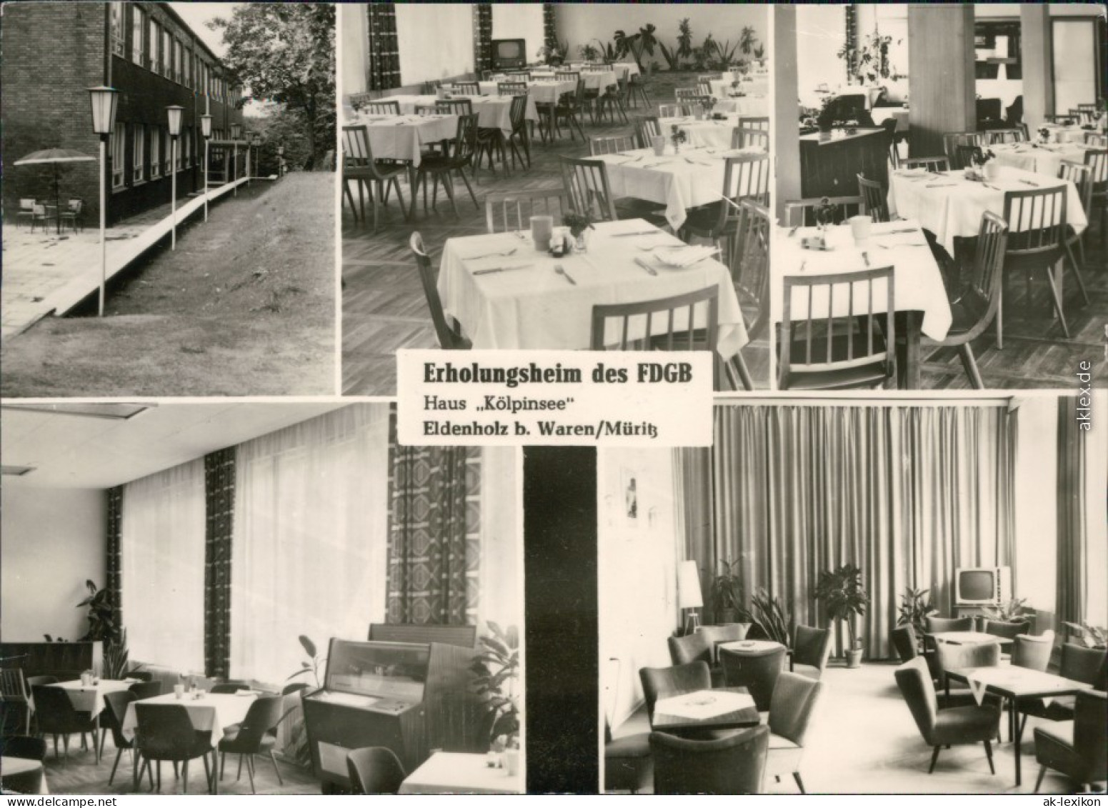 Ansichtskarte Waren (Müritz) FDGB-Erholungsheim Haus Kölpinsee 1969 - Waren (Müritz)