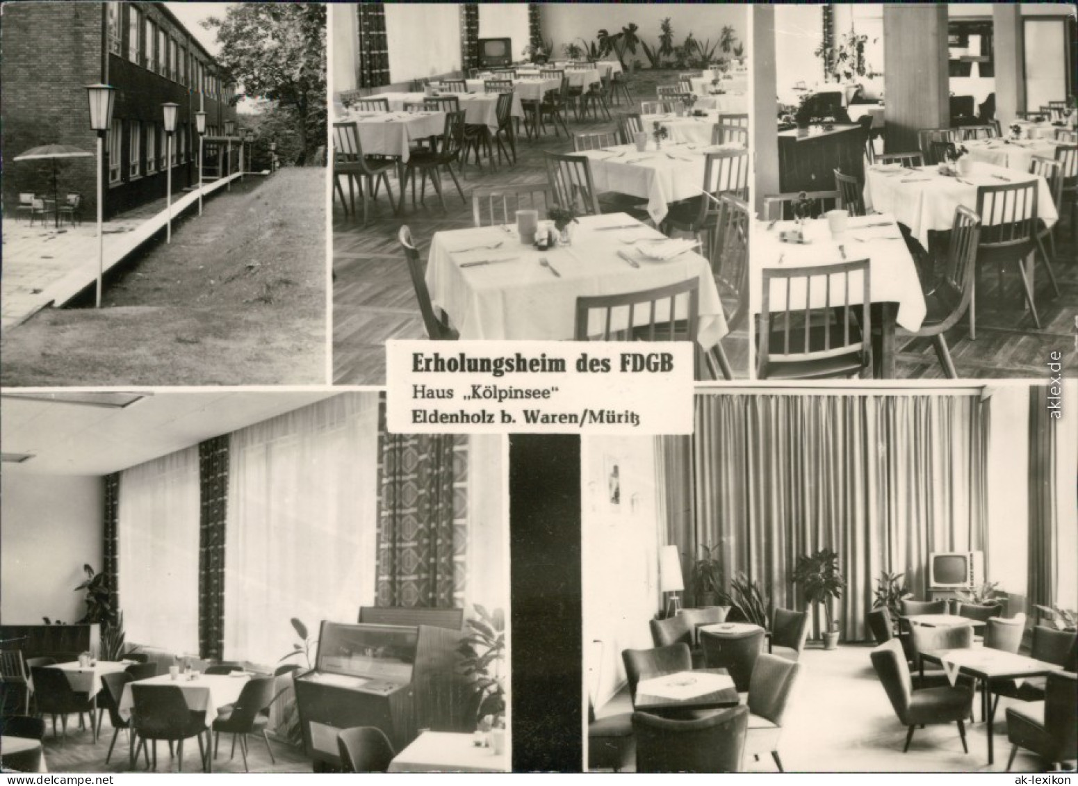 Ansichtskarte Waren (Müritz) FDGB-Erholungsheim Haus Kölpinsee 1969 - Waren (Mueritz)