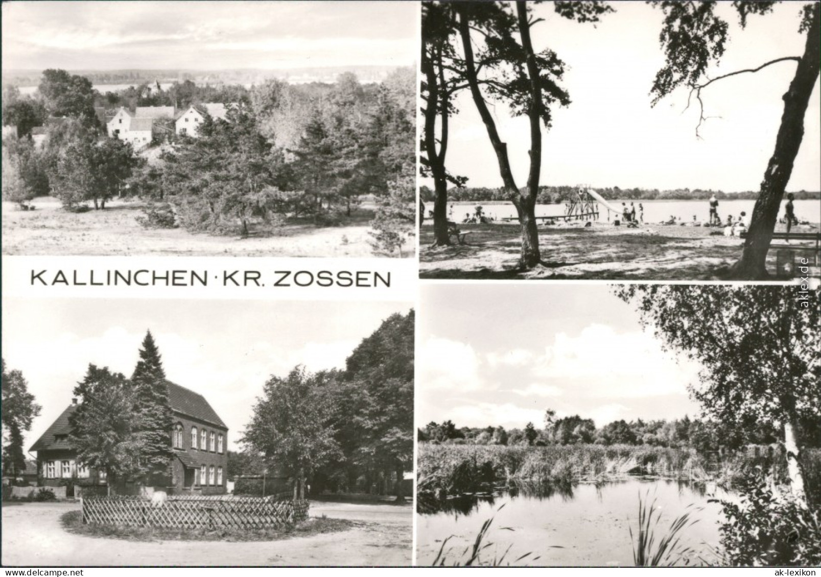 Ansichtskarte Kallinchen-Zossen Panorama-Ansicht, Strandbad, Motzener See 1982 - Zossen