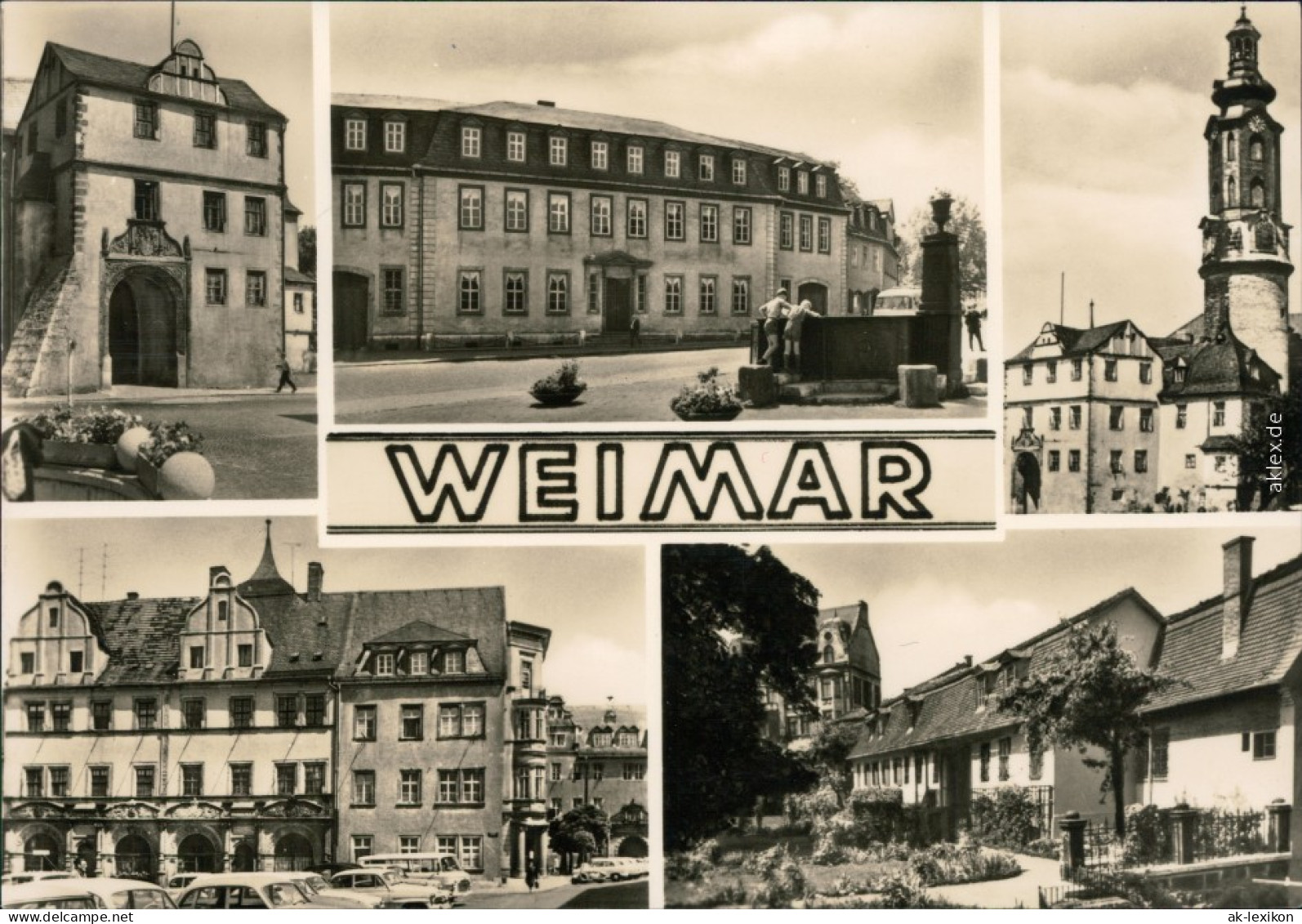 Weimar Schlossportal, Goethehaus Am Frauenplan, Stadtschloss, Marktplatz 1970 - Weimar