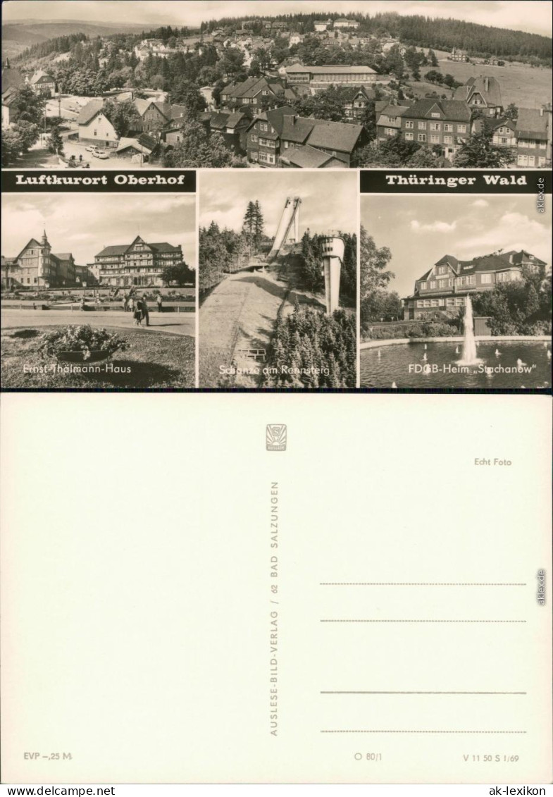 Oberhof (Thüringen) Ernst-Thälmann-Haus, Schanze Am Rennsteig,  1969 - Oberhof