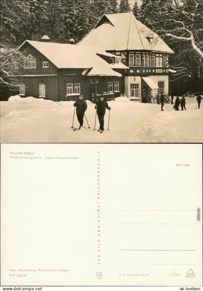Ansichtskarte Oberhof (Thüringen) Obere Schweizerhütte 1970 - Oberhof