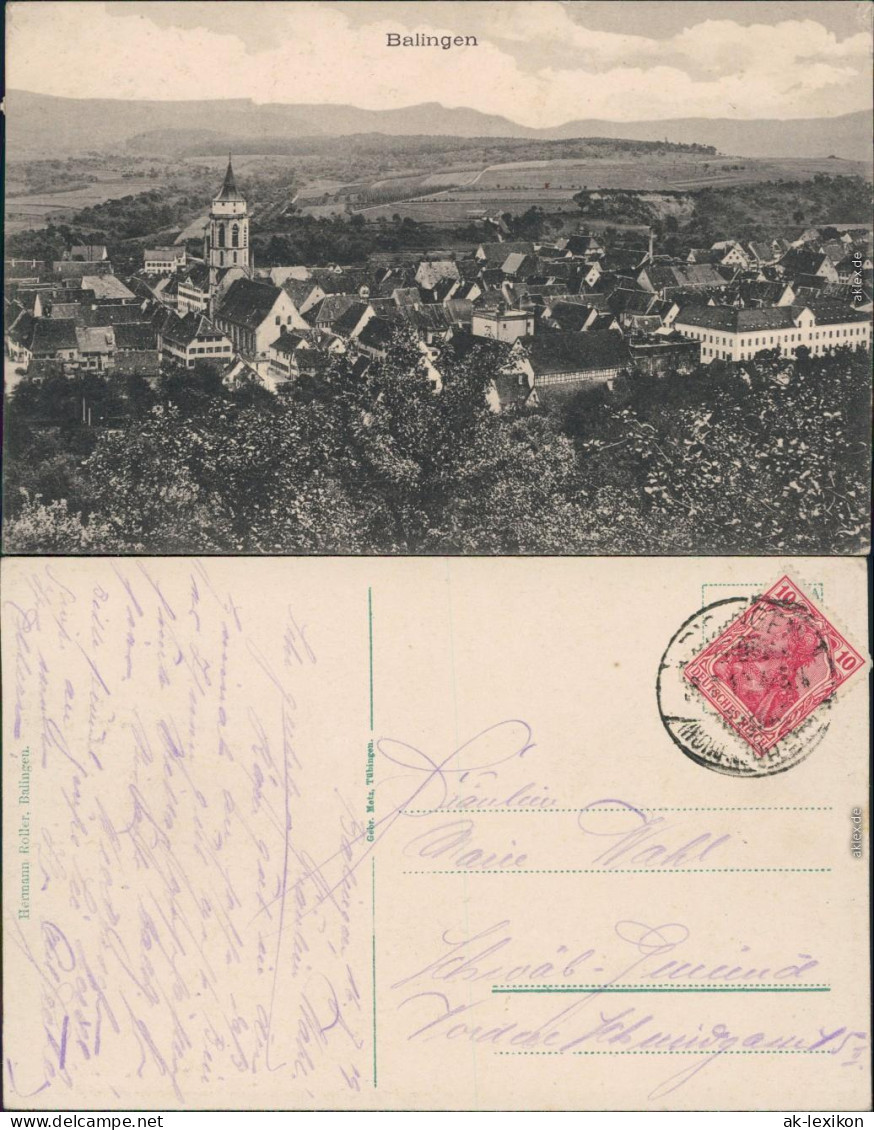 Ansichtskarte Balingen Panorama-Ansicht 1942 - Balingen