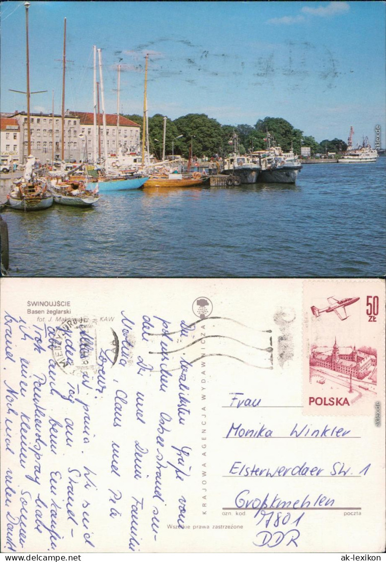 Swinemünde Świnoujście Świnoujście/Hafen Mit Vielen Segelbooten 1978 - Polen