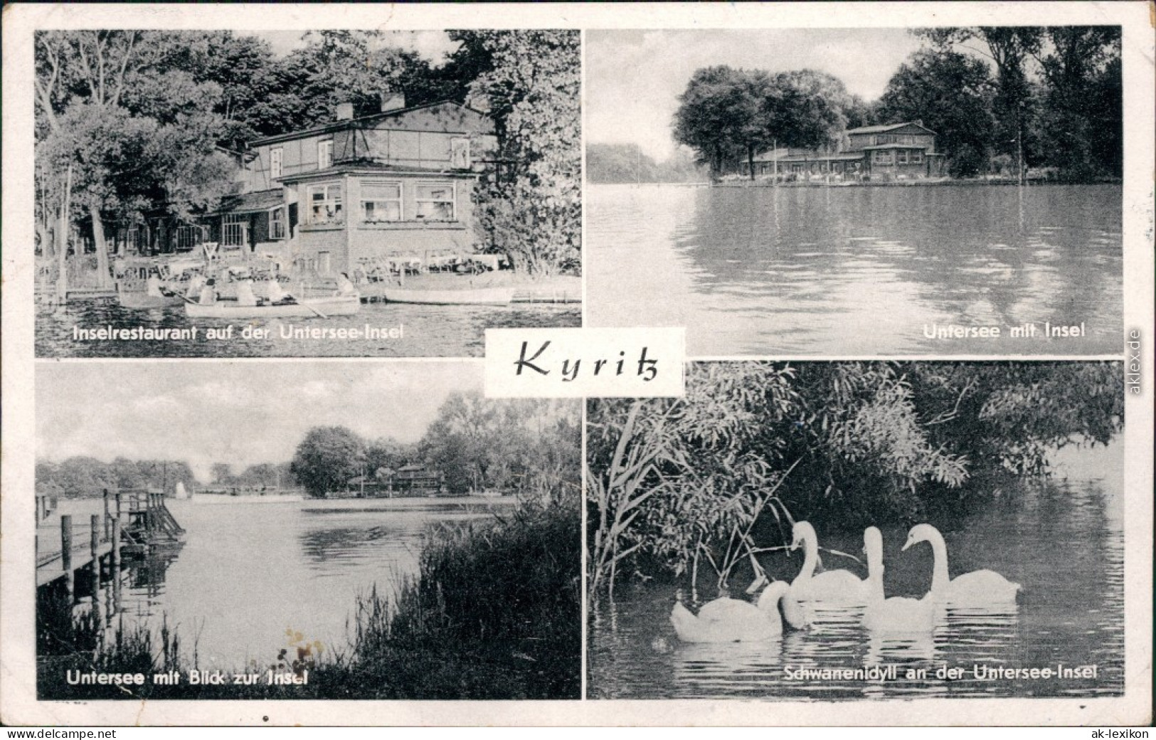 Ansichtskarte Kyritz Untersee Mit Insel, Schwanenidyll, Inselrestaurant 1966 - Kyritz