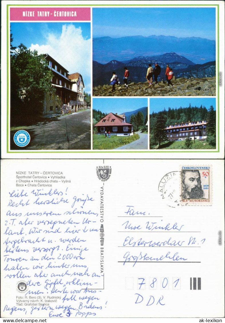 Vyšná Boca Nizke Tatry Čertovica/Ördöglakodalma-hágó Gebirgspass 1982 - Slovaquie